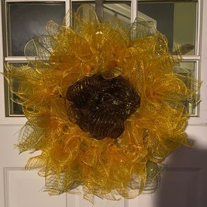 Sunflower Mesh Wreath 🌻